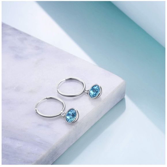 Swarovski Jewelry - Swarovski Blue Crystal Earrings